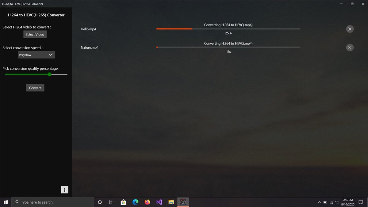 CAStenman's tweet image. H.264 to HEVC(H.265), is App of The Day on myAppFree  bit.ly/3kEkkp3  #Windows10 #VideoCoding #myAppFree