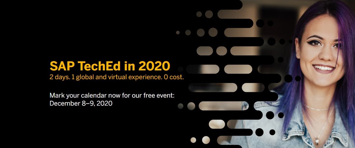 <a href="/SAPTechEd/">SAP TechEd</a> 2020 will be virtual and free this year. 
#MarkYourCalendar 𝗗𝗲𝗰𝗲𝗺𝗯𝗲𝗿 8-9 2020. 📅🎉

<a href="/AarifRao/">Mohammad A K Rao</a> <a href="/Hibaalam11/">Hiba Alam</a> <a href="/theaasthasaxena/">Aastha</a> <a href="/RavneetKSethi/">Ravneet Kaur</a> <a href="/jbiju94/">Joseph Biju</a> <a href="/ishii0611/">Ishpreet</a>
 #SAPTechEd <a href="/saplabsindia/">SAP LABS INDIA</a> <a href="/SAP/">SAP</a> #Events #Learning