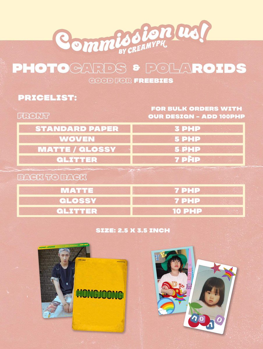 CreamyPh's tweet photo. 📌 (CUSTOMIZED PRINTS)
[help rt]

Looking for Affordable Price? 😉
Good for: Freebies or Giveaways 

📍No min. of order 
Dm for more info 💌 https://t.co/YQxPGfie1l