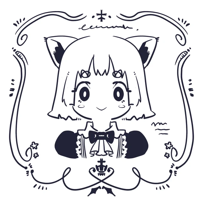 ツールなどを使ってバランスをとったり、
簡単に枠を作るやり方を教えたりしたよ('⊙ω⊙`)
にまいめは植物推し要素ましましねこちゃん??
デザインは楽しく〜 