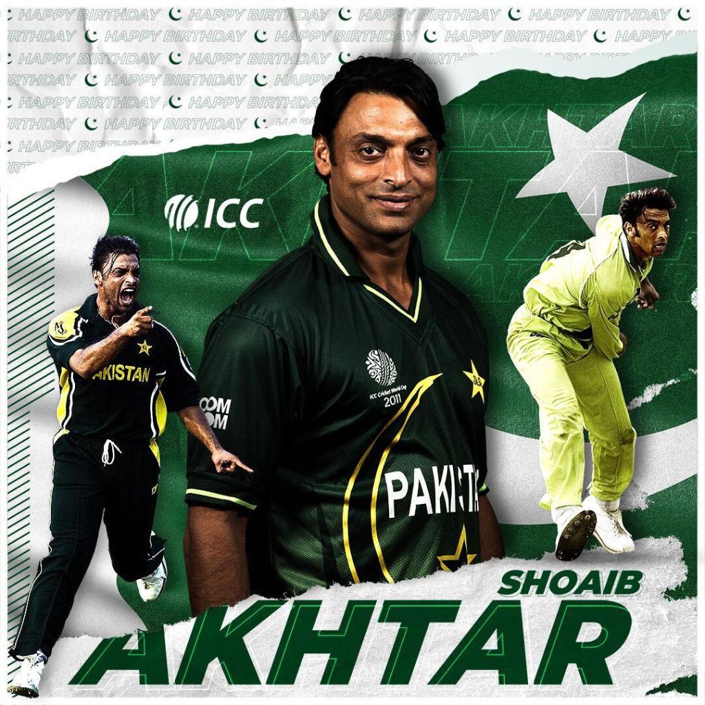   Happy birthday to one of the fastest bowlers ever, Shoaib Akhtar  