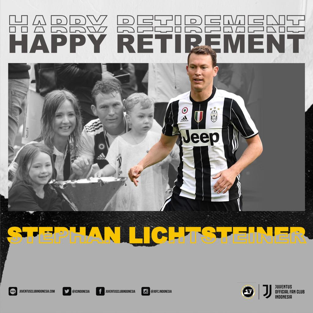 JCIndonesia's tweet photo. Thanks for everything and good luck, @LichtsteinerSte! 

Thank you Stephan, congratulation on a wonderful career you have had. Good luck for the future!

Happy retirement the Swiss Express!

#lichtsteiner #theswissexpress #jcindonesia #juventusclubindonesia #jofcindonesia https://t.co/2J41kDtZCd