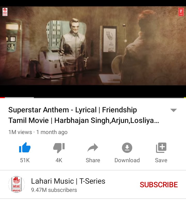 SaniyanSagada2's tweet photo. #SuperStarAnthem Hits 1 MILLION+ views! ๐ฅ๐ฅ
#FriendshipFirstSingle #Rajinified
Sung by #STR
#harbhajansingh #ARJUN #Losliya https://t.co/ObYlnc1Hc1