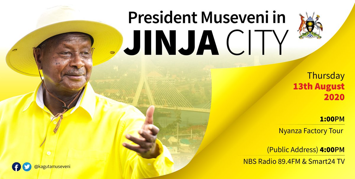 KagutaMuseveni's tweet photo. I will be in Jinja City today, touring the Nytil Factory production line that makes Personal Protective Equipment (PPE) and thereafter address the people of Busoga on NBS radio. https://t.co/C6wnHfdbgR