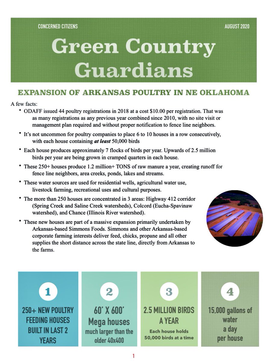 Just to add to this thread... this info sheet was passed out to lawmakers on the ag committee today from Green Country Guardians, which is the grassroots organization citizen Grant Hall was representing.  #OkLeg