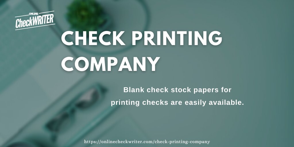 webcheckwriter's tweet photo. https://t.co/B0rEgFE5PP
A check printing company assists you to outsource and print your checks at a reasonable cost. We help you to print checks and mail checks either to you or to the payee on the same business day.
#OnlineCheckWriter #CheckPrintingCompany #BlankCheckStockPaper https://t.co/ZDfFjQqpFE