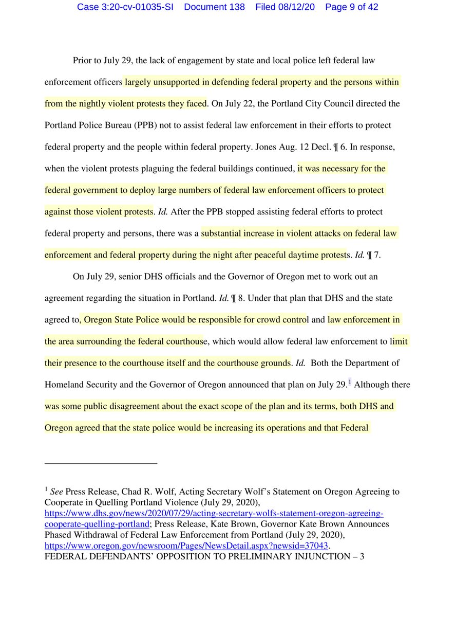 This statement is misleading“Plaintiffs have satisfied none of these requirements”They submitted-30+ Declarations-videos-tweets-other social media post as events unfolded. Conversely Defendants <11 declarations & many included blatant lies. Insane https://ecf.ord.uscourts.gov/doc1/15117641843