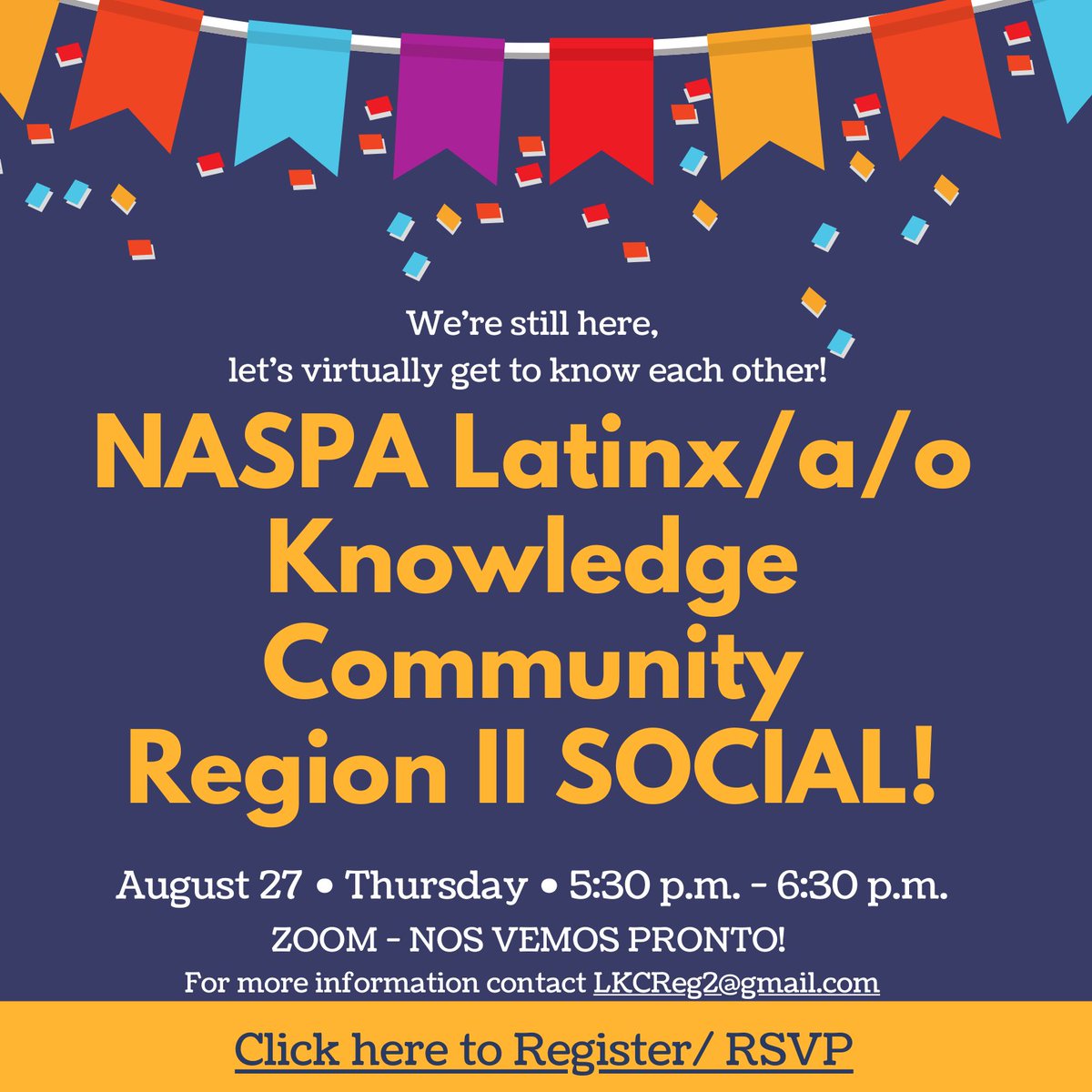 LKCRegionII's tweet photo. LKC Region II Virtual Happy Hour! 8/27 @ 5:30pm🎉 - https://t.co/ECEU0jNWP4

To register: https://t.co/04WpNVLQA8 https://t.co/6Oqgaj2N7h