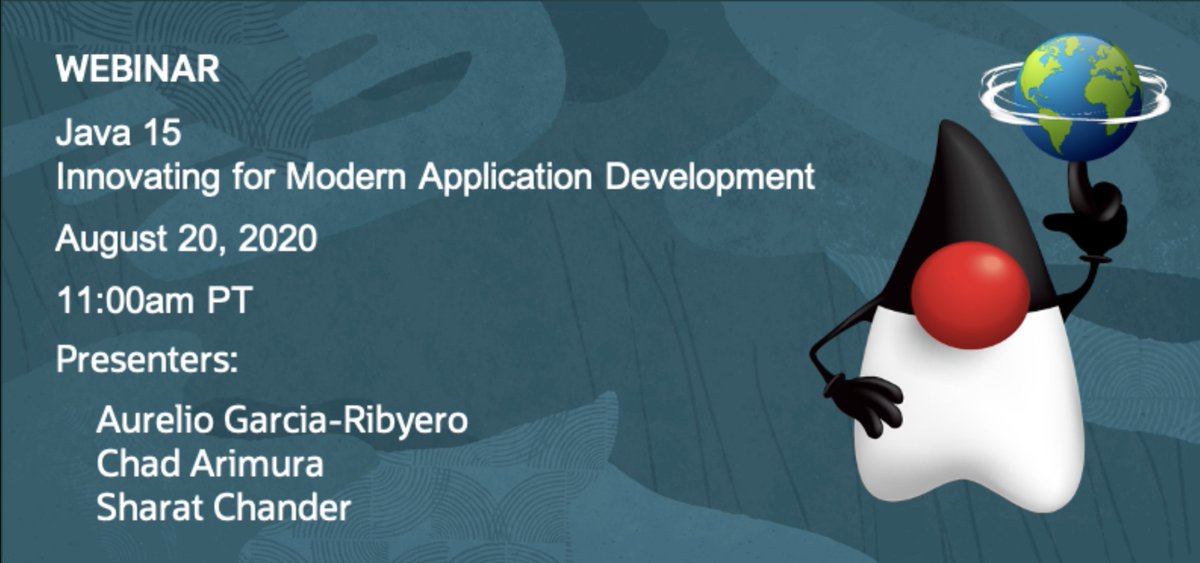 Oraclejavamag's tweet image. Find out what's new in #Java15. Register today to join the live #Java discussion. oracl.info/wGYA50AY7D5