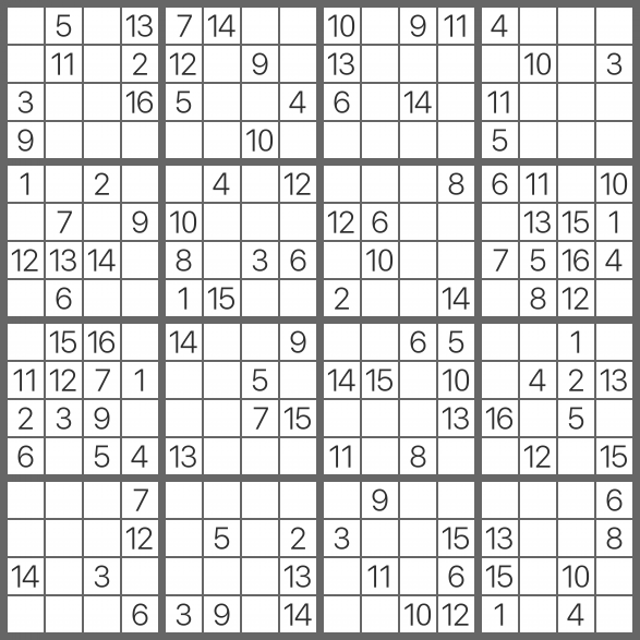 SuDoKu 16x16 on Twitter: "Can you solve puzzle? #iSolvePuzzles # Sudoku https://t.co/PFQZwm4YSf https://t.co/7V2R43xONR" / Twitter