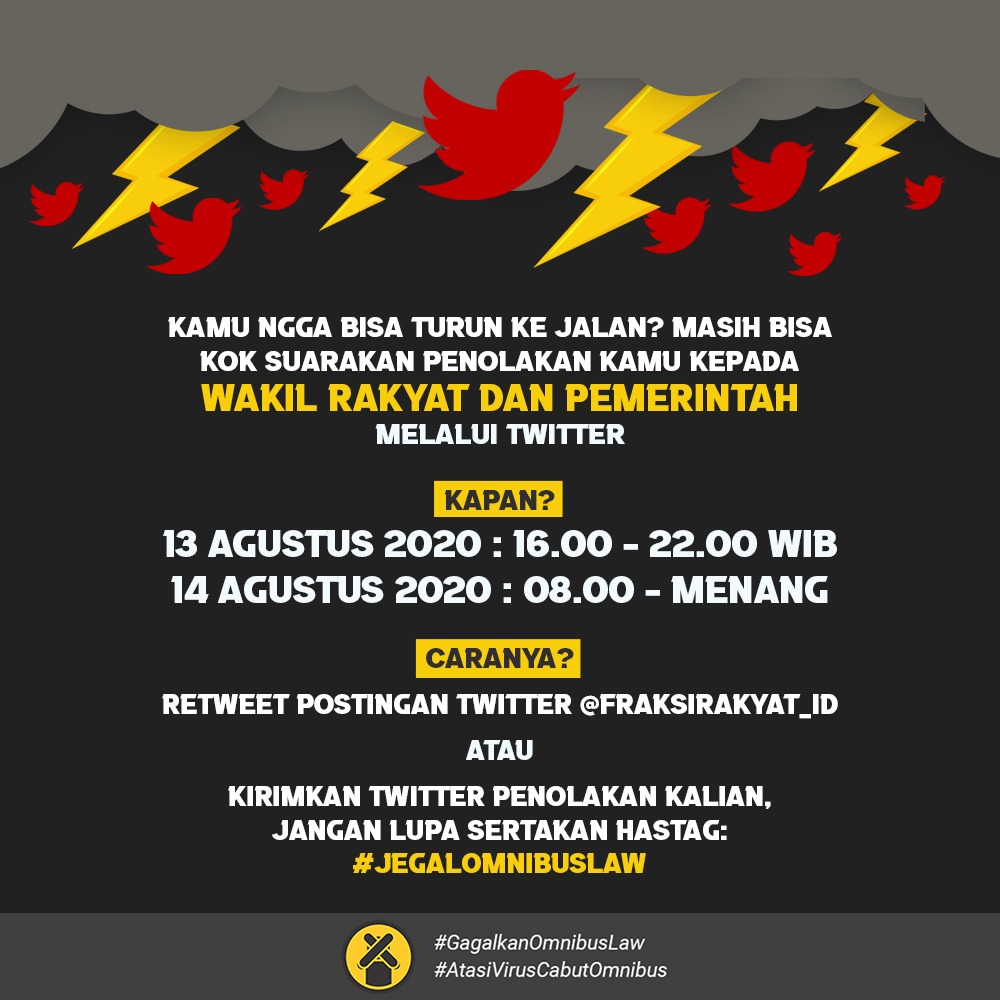 #AtasiVirusCabutOmnibus #TolakOmnibusLaw tweet media