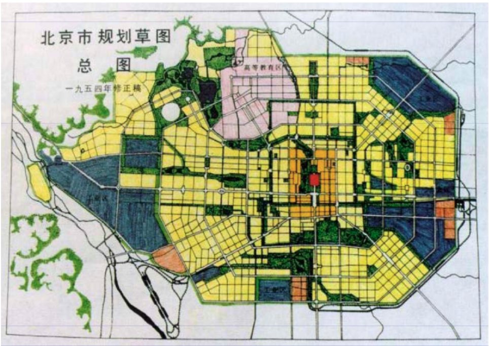 10/ So, instead of Liang's dual-center plan, Mao adopted what I'll call the "neo-Moscow" plan, with one center, that would radically remodel and reshape the ancient city. Here's a Beijing city plan circa 1954