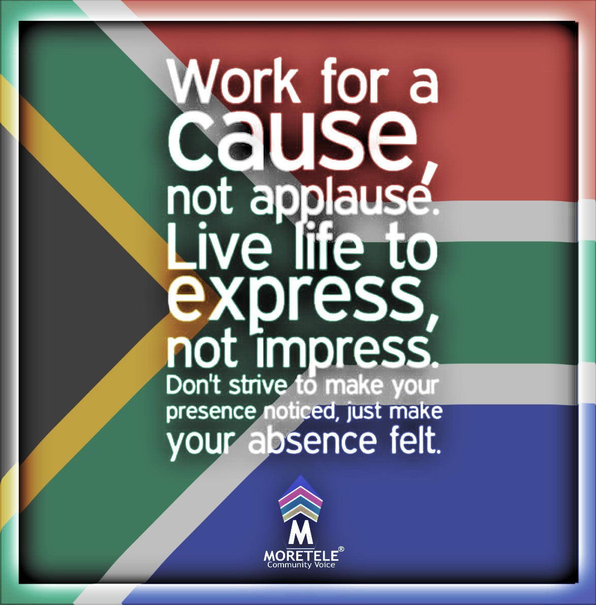MCVoiceNW's tweet photo. #MotivationThursday
Work for a cause, not applause. Live life to express, not to impress. Don’t strive to make your presence noticed, just make your absence felt🙏 https://t.co/UQZgUC7VWS