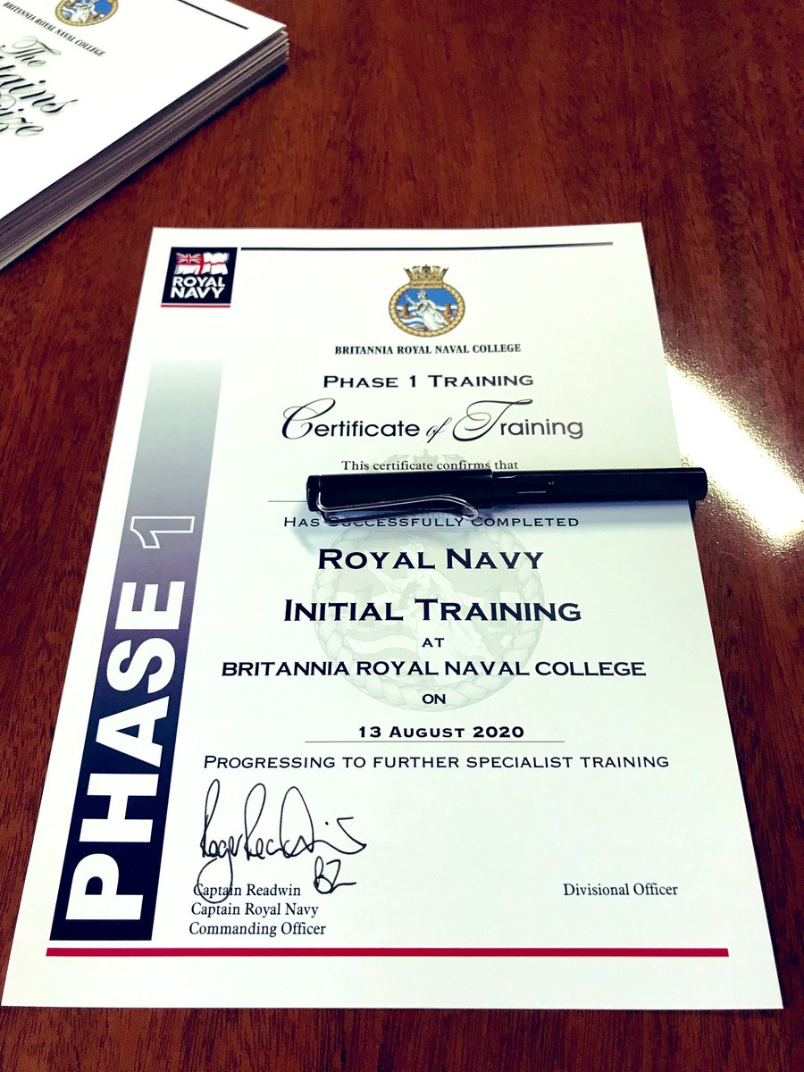RogerReadwinUK's tweet photo. #ThursdayMotivation a privilege to sign the certificates
of #WHITTALL Division who pass out @DartmouthBRNC today, alongside Officer Cadets, for the first time in our Naval History. Good luck #WHITTALL it’s been a privilege to have been your first @RoyalNavy Captain https://t.co/J5uKHj3VX8