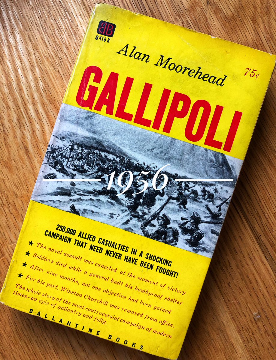 Gallipoli: variations on a theme. US paperback edition of Moorhead’s classic. On the cover? The iconic depiction of the 1st Lancashire Fusiliers landing at W Beach  #gallipoli  #lancashirelanding  #sixvcsbeforebreakfast