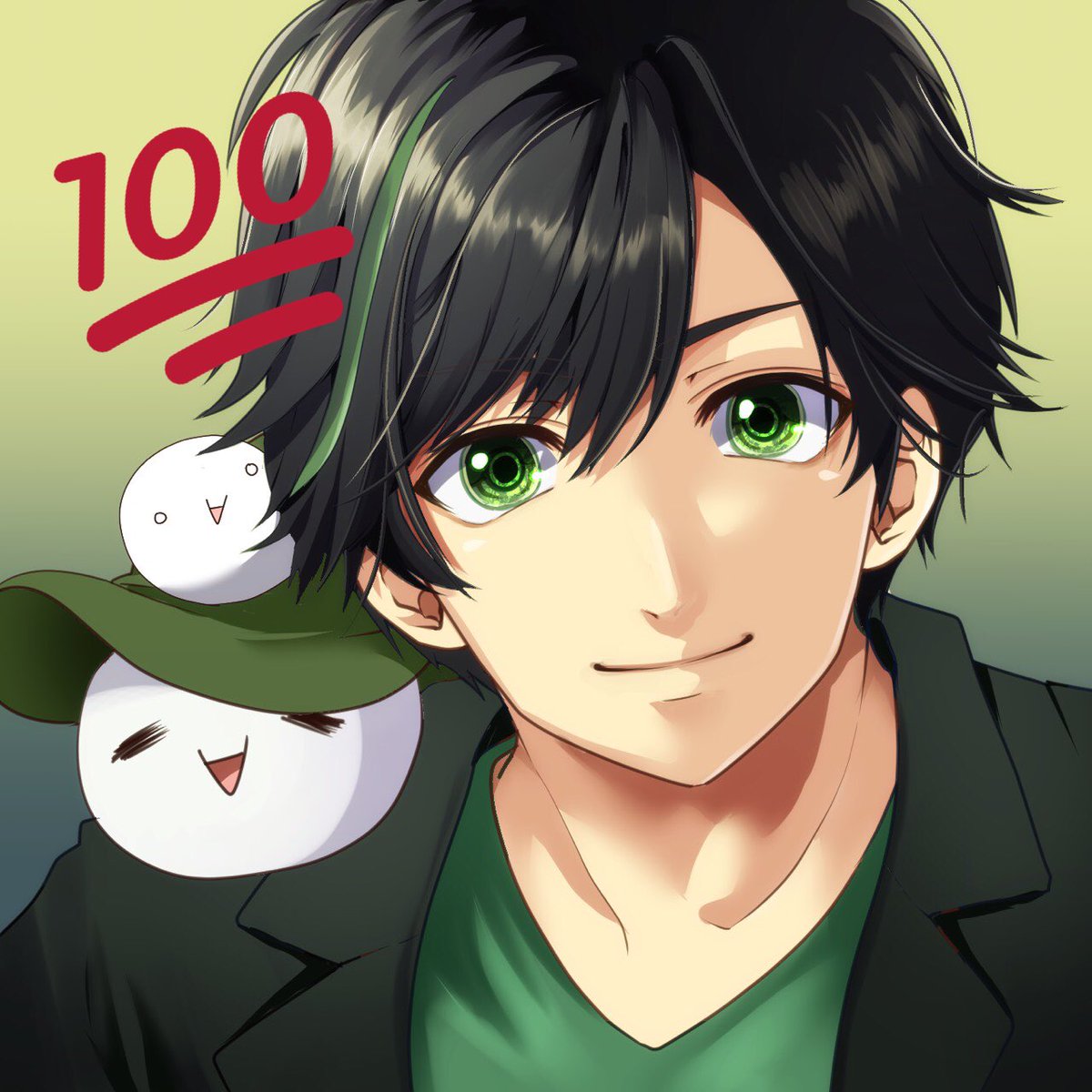 詩人のサブ垢 10周年のアイコン くすのき先生が描いてくれました めちゃんこかっこよい