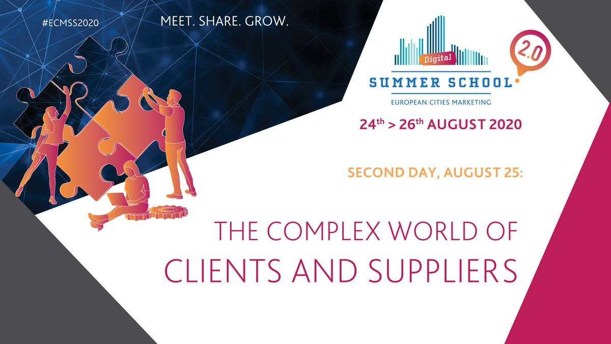 citydna_eu's tweet photo. The #ECMSS2020 will take place on August 24-26, 2020. Second Day: THE COMPLEX WORLD OF #CLIENTS AND #SUPPLIERS with @SissiLygnou, #DanielWaigl, #MathiasSondermann, #SilkeLauermann, @mariottipierpa, @HeikeM_Berlin, #AngelaGraun, @AnnamariaRuff
https://t.co/7aVRhsP1lV
#WeAreECM https://t.co/GbHmulo3Ro