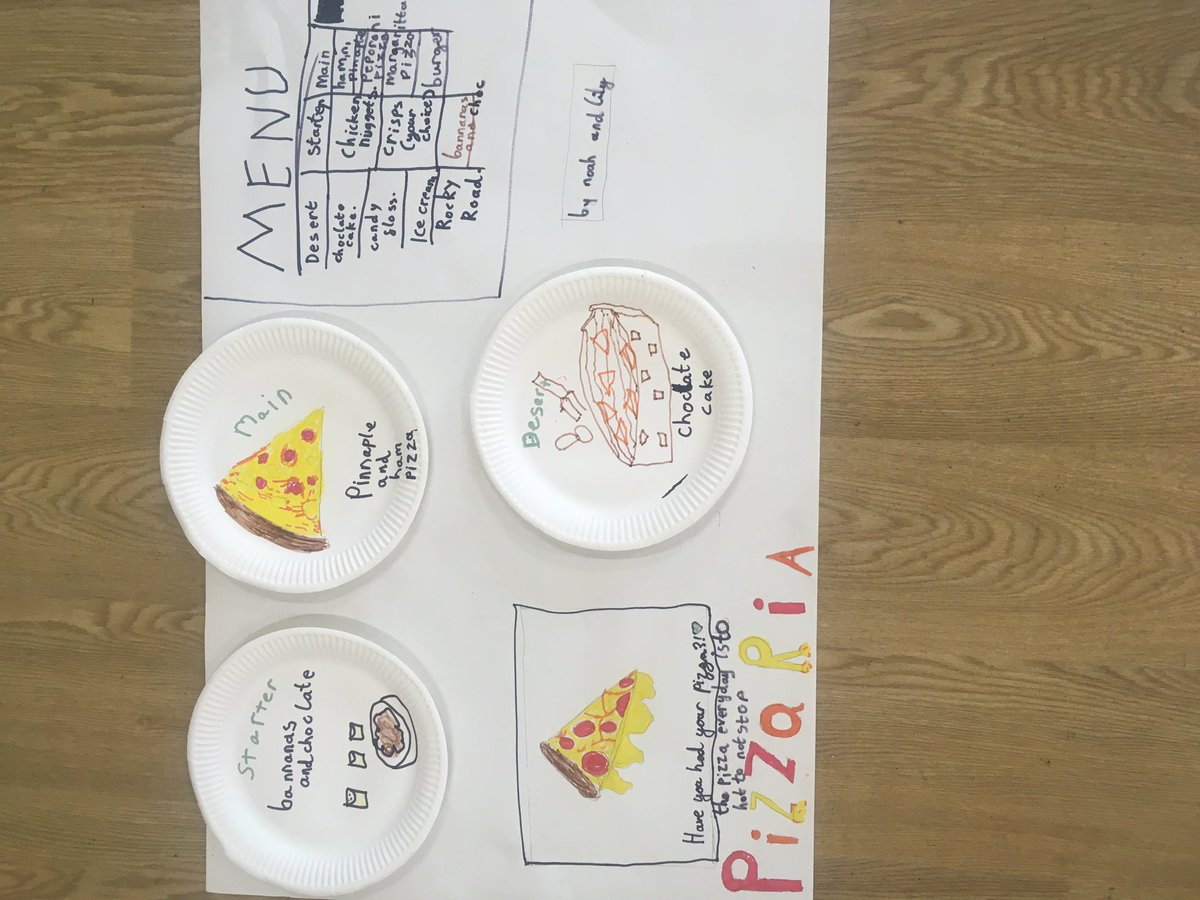 EvolveMarc's tweet photo. Tribal dine with me 🍽 this morning at our @XLR8camps at @StNorbertCrowle Members of each tribe were tasked to create their own restaurant for the tribal king and queen 👑 here is what the children came up with! Some really cool ideas #comedinewithme #Enterprise https://t.co/xLWxHIyNZZ