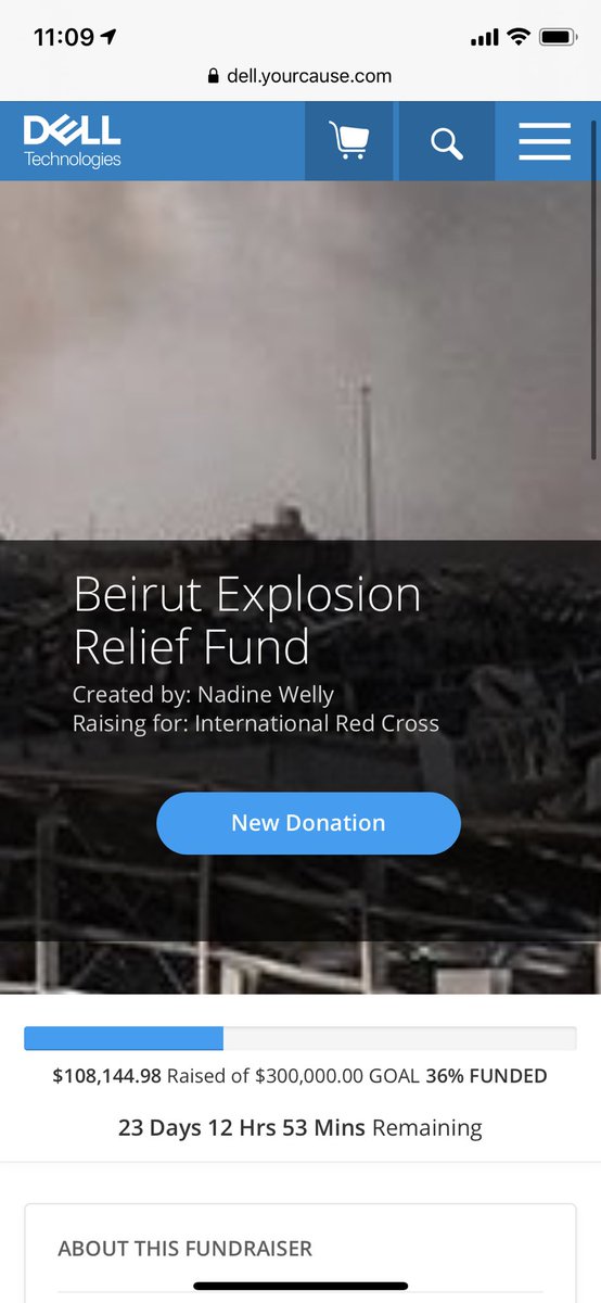 Everyone has seen the devastating #BeirutBlast claiming the lives of many people.
#dell launched “Beirut Explosion Relief Fund” in support of the Lebanese Red Cross. Plz donate to this emergency relief fund &amp; help make a difference. No amount is too small!
dell.yourcause.com/home#/fundrais…