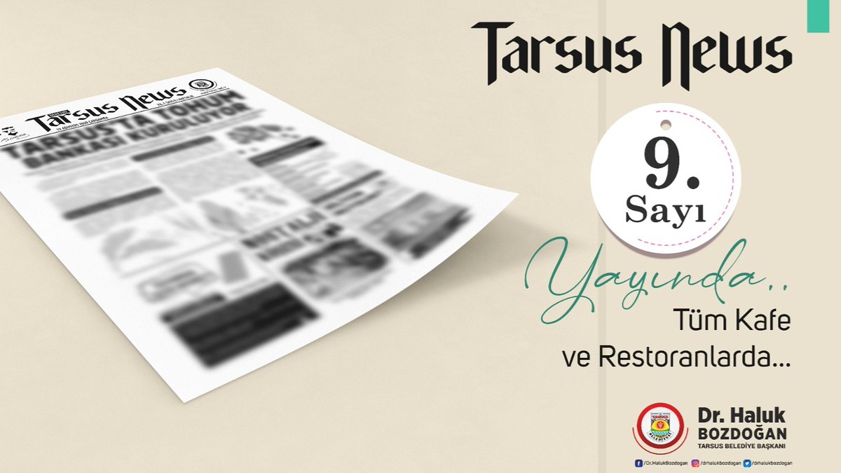 TarsusNews's tweet photo. 9.Sayımız çıktı...

#tarsusbelediyesi #tarsusnews https://t.co/MTWh0IyIKL