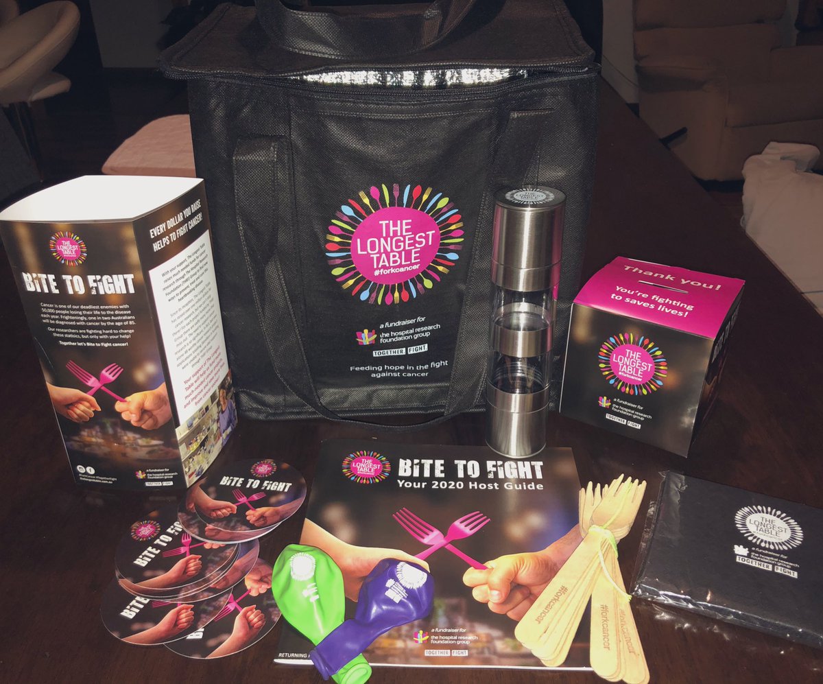DrSarahBoyle's tweet photo. My #LongestTable host kit arrived! Looking forward to helping #ForkCancer! 🍴🖕🏼
https://t.co/EQlyN8dAV5
@TheLongestTable @hosp_research #BiteToFight https://t.co/qlAQfc88CE