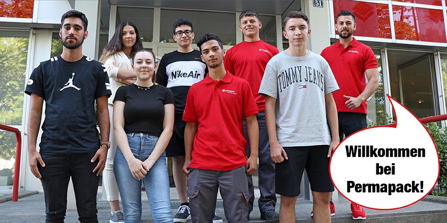 PermapackAG's tweet photo. Einen guten Start wünschen wir unseren neun neuen Lernenden, die diese Woche ihre Berufsausbildung bei #Permapack beginnen: https://t.co/FLUwmK73aY Herzlich willkommen und viel Erfolg!🤝 https://t.co/EBg8SmU1WS