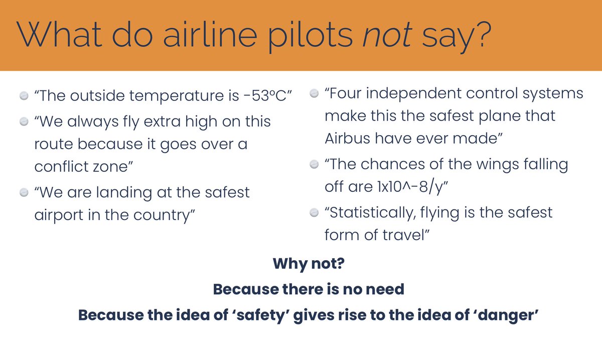 Now, see if you can remember an airline pilot, a plane maker or a travel company ever mentioning these true and very important facts.  @MalcolmGrimston is a legend for popularising the 'wings falling off' example.