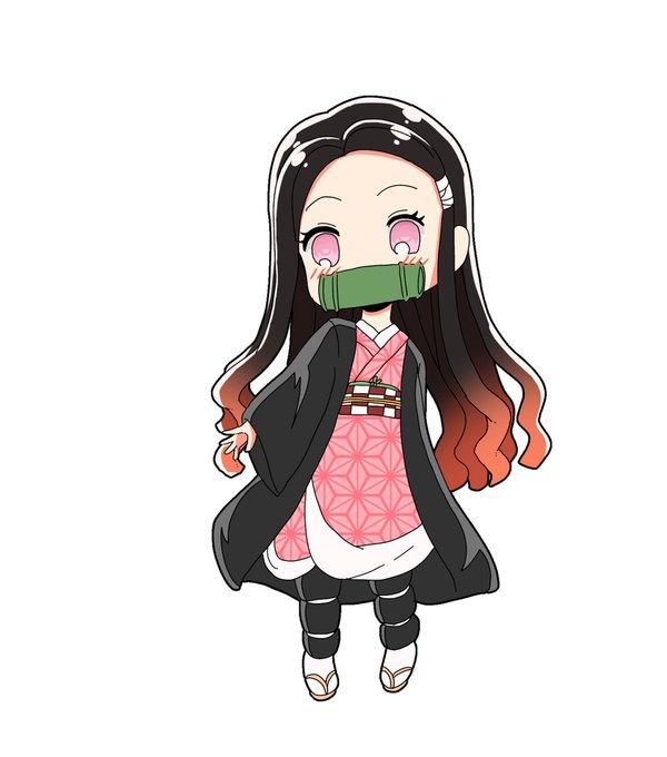 米包おむ💛🍽さんがTwitterに投稿した竈門禰豆子(鬼滅の刃)のイラスト。