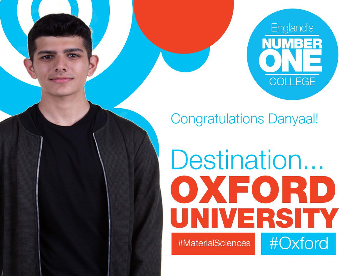 Congratulations Danyaal! Off to study Materials Science @UniofOxford Well done! @Ashtoncsc @AoC_info @SFCA_info