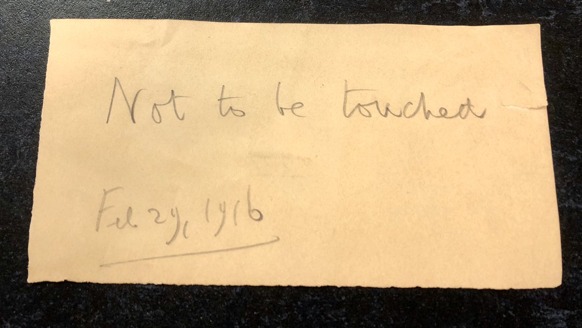 Library dilemma: found the note below in the stacks. Disregarded the instructions of our colleague from 104 years ago. Awaiting consequences...