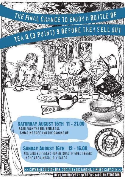 Our taproom &amp; is open for the week from 1pm today &amp; we have our final few bottles of Tea Q (3  Point) 9 alongside a fantastic selection of guest #beers. This Saturday we also have food from The Big Kebabski, Tanarind Tree &amp; Ground Up to transport you to beer and food wonderland!