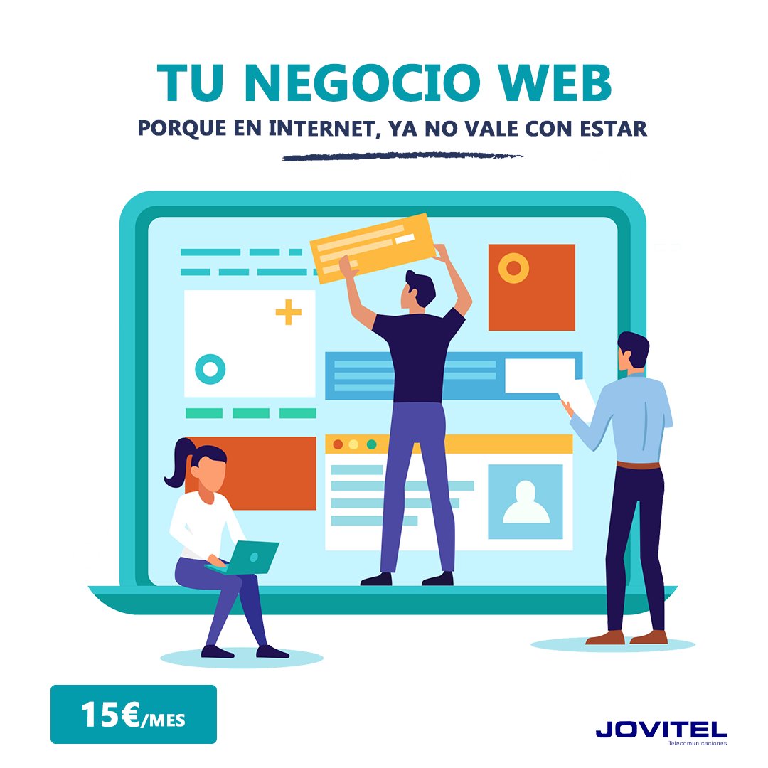 jovitel_'s tweet photo. Consigue a través de tu página web💻 darte a conocer, captar nuevos clientes y mejorar la relación con ellos🙌🏼
-Carrito con pasarela de pago
-Diseño responsive
-Más de 160 plantillas disponibles
-Blog
-Informe posicionamiento
-Formularios personalizables
-Newsletter
#NegocioWeb https://t.co/n7Ujs3PBtv
