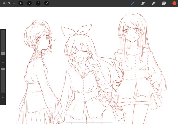 ソレイユ私服ラフ〜☺️ 