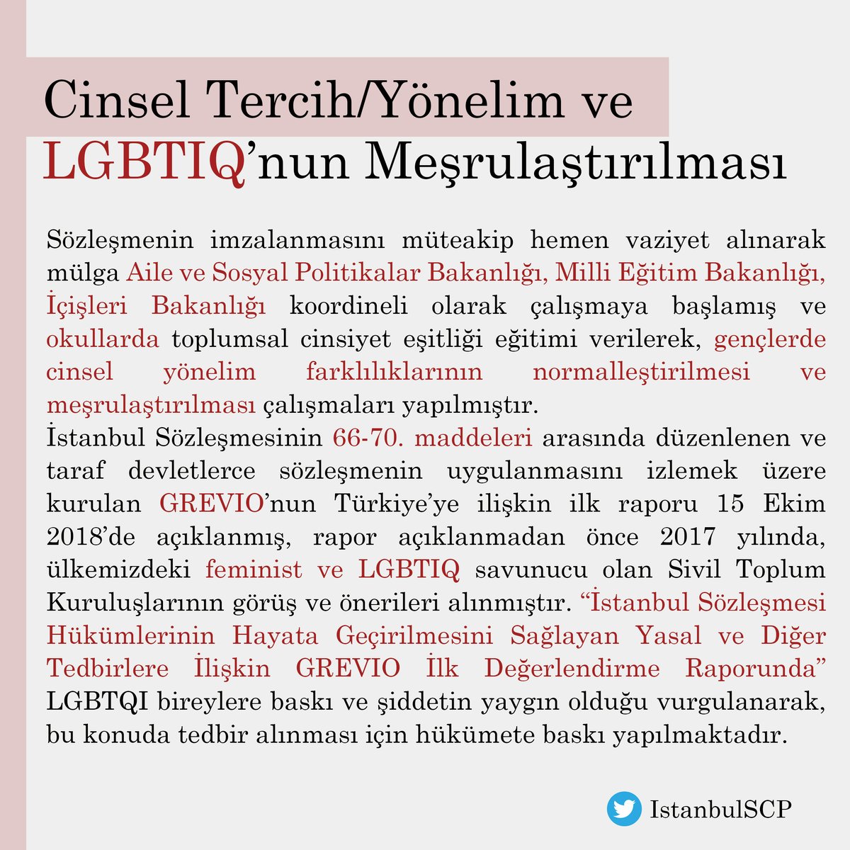 IstanbulSCP's tweet photo. Sözleşmenin Hedefi Cinsel Tercih/Yönelim ve LGBTIQ’nun Meşrulaştırılması https://t.co/kcY7R2svaE