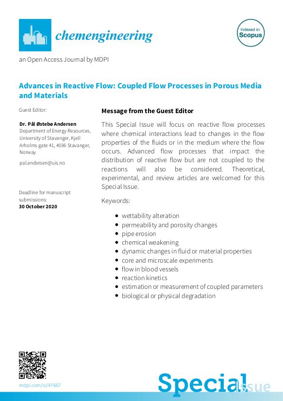 ChemEng_MDPI's tweet photo. Special Issue "Advances in Reactive Flow: Coupled Flow Processes in Porous Media and Materials" #mdpiChemEngineering via @MDPIOpenAccess
 🧐
#ReactiveFlow
#PorousMedia
#chemicalinteractions
#fluids
#flowprocesses 

📌Deadline: 30 October 2020 

👉https://t.co/T2WaAIr4q1 https://t.co/xA5QomD09A