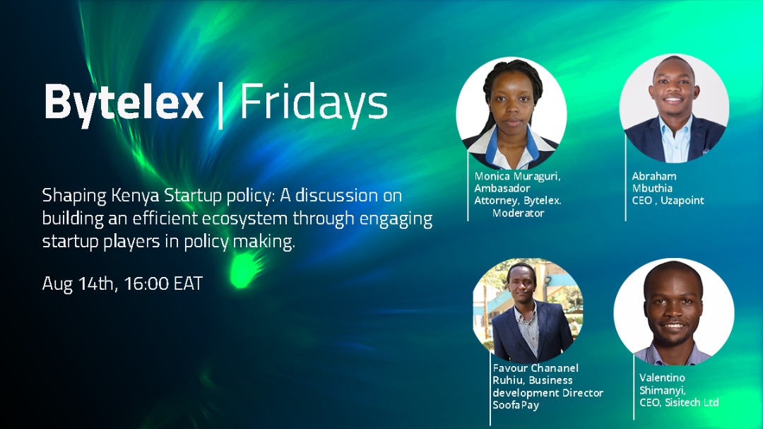 Bytelex's tweet photo. #BytelexFridays Guests. Favour Chananel Ruhiu heads Business Devt at @soofapay, a fast growing startup that offers payment solutions to businesses where it integrates with thebusiness' website, accepts payments through credit/debit cards, mobile money and bank transfers #Bytelex https://t.co/Z0SxtsYLPR
