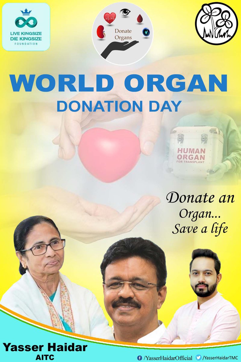 Donate an Organ and Save a Life.
#beaproudorgandonar
#noblecause 
#behumblebeyou
@AITCofficial @FirhadHakim @MamataOfficial @BanglarGorboMB @MahuaMoitra @derekobrienmp