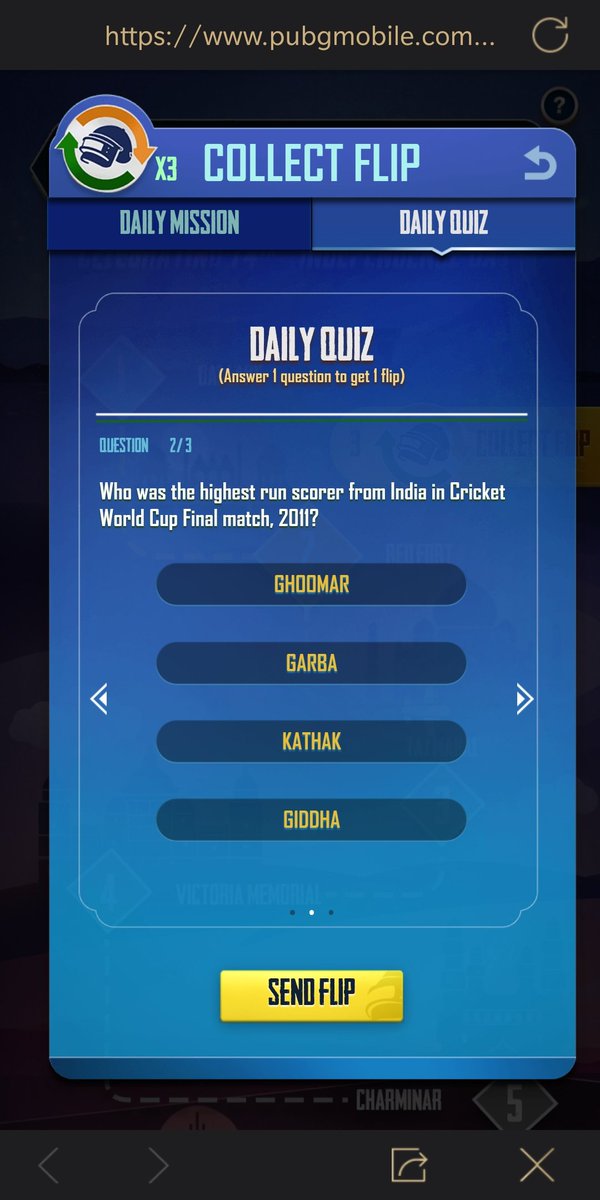 ChinmayPathare's tweet photo. @PUBGMOBILE @PUBGMOBILE_IN @TencentGames  how I am supposed to choose the answer when there is not even a correct answer listed in the 4 options. I even lost my flip. The below 4 mentioned options are dance forms.

Kindly send me silver coins instead as I lost my flip. https://t.co/YbELNeGMEt