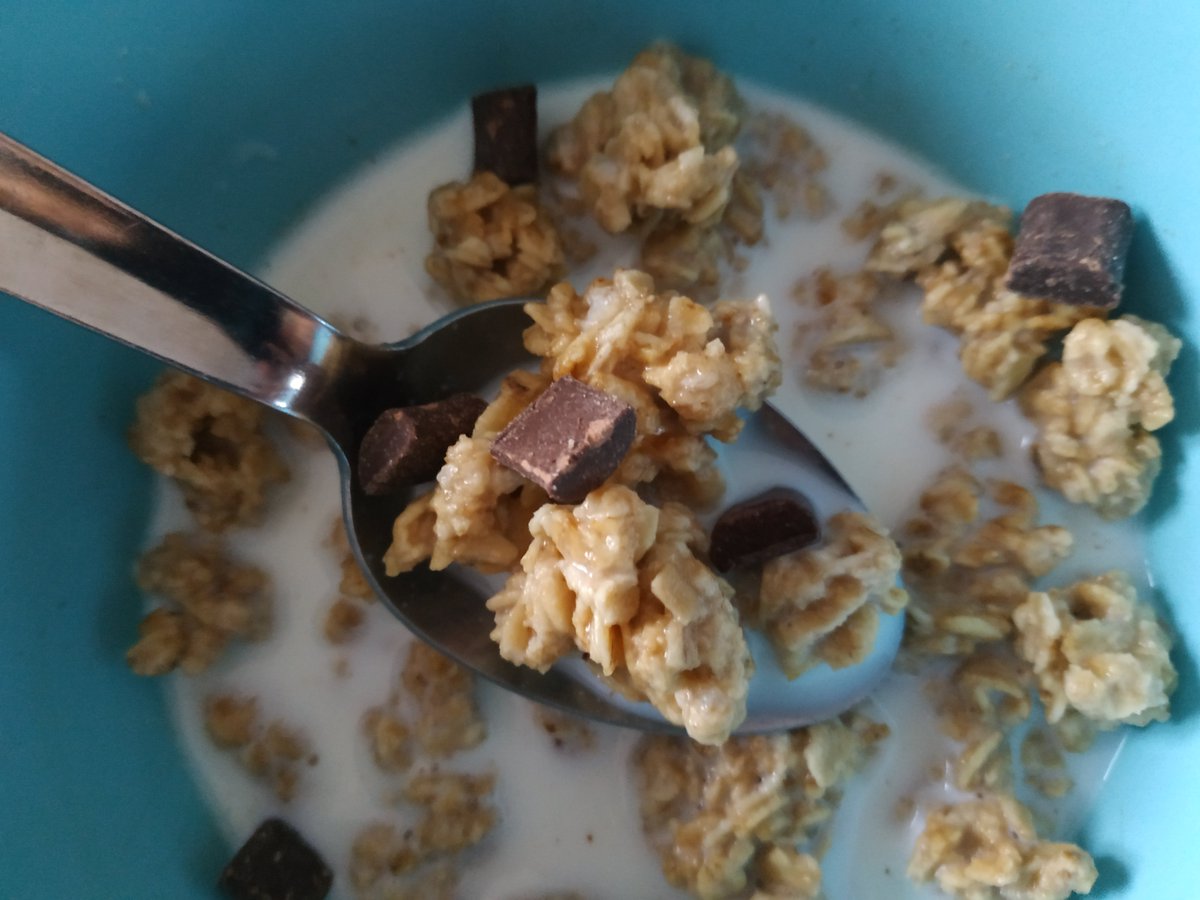 Virginie_31190's tweet photo. 1er petit dej avec mes @kelloggs_extra bio extra🍫.Ceréales super croustillantes &formes généreuses😋On sent bien le goût du #chocolat #InstantExtraBio #monplaisirBio #sampleo #kellogs #cereales #bio #miam #yummy #breakfast #petitdejeuner #test #testeuse#colisdujour #Instamiam https://t.co/j8mxfwjbRN