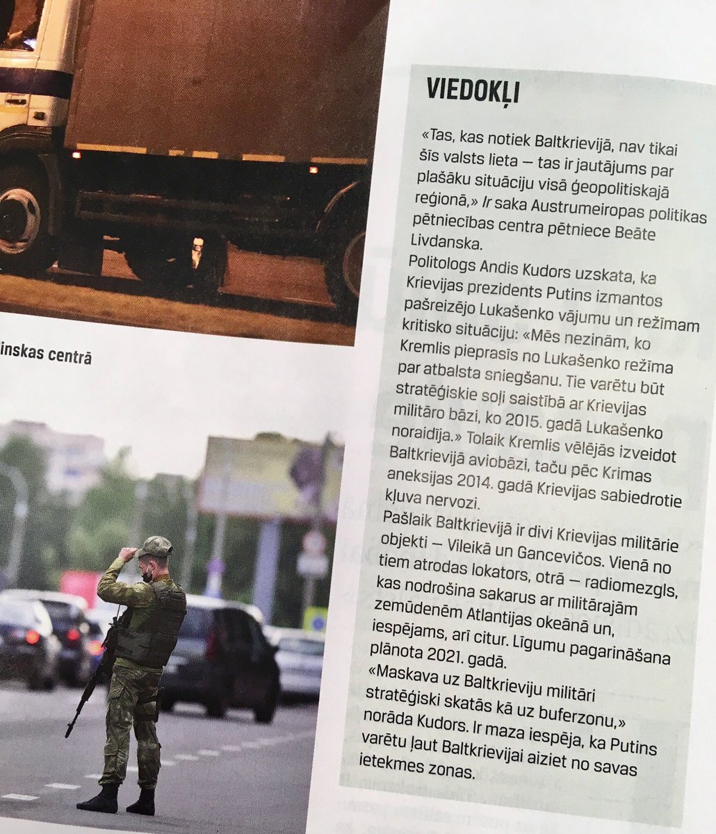 Tas, kas notiek Baltkrievijā, nav tikai šīs valsts lieta - tas ir jautājums par situāciju visā ģeopolitiskajā reģionā. 
Nav zināms, ko Kremlis varētu pieprasīt no Lukašenko režīma par atbalsta sniegšanu, - <a href="/APPC_LV/">APPC</a> pētniece <a href="/BLivdanska/">BeateLivdanska</a> un dibinātājs <a href="/AndisKudors/">Andis Kudors</a> <a href="/irLV/">Žurnāls IR</a>