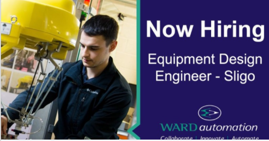 Atlantic MedTech Cluster member <a href="/Wardautomation/">Ward Automation</a> have an exciting new position available for an Equipment Design Engineer based in #Sligo. Find out more and apply here: bit.ly/2XYKvgJ #Careers #Jobs