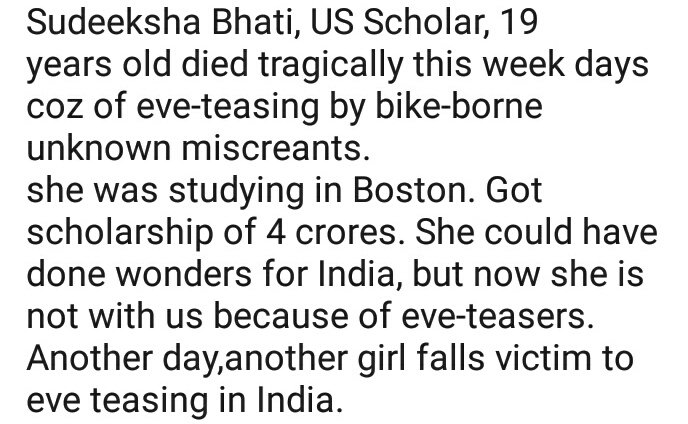 Bharat_Yedu's tweet photo. #JusticeForSudeeksha
सुदीक्षा भाटी पूरे अमेरिका में फैले
कोरोना से भी बच कर आ गयी।
लेकिन उत्तर प्रदेश में फैले 
जंगलराज से नहीं बच पाई।
@PMOIndia @dmbulandshahr
@narendramodi @myogioffice
 This incident once again raises the issue of women safety in #India https://t.co/NQ3b4cjpRZ