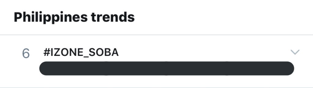 IZONE_stats's tweet photo. [#] #IZONE_SOBA is currently trending

#6 Philippines 
#7 Malaysia

#아이즈원 #IZONE #アイズワン @official_izone https://t.co/Pp5YsGTCWI