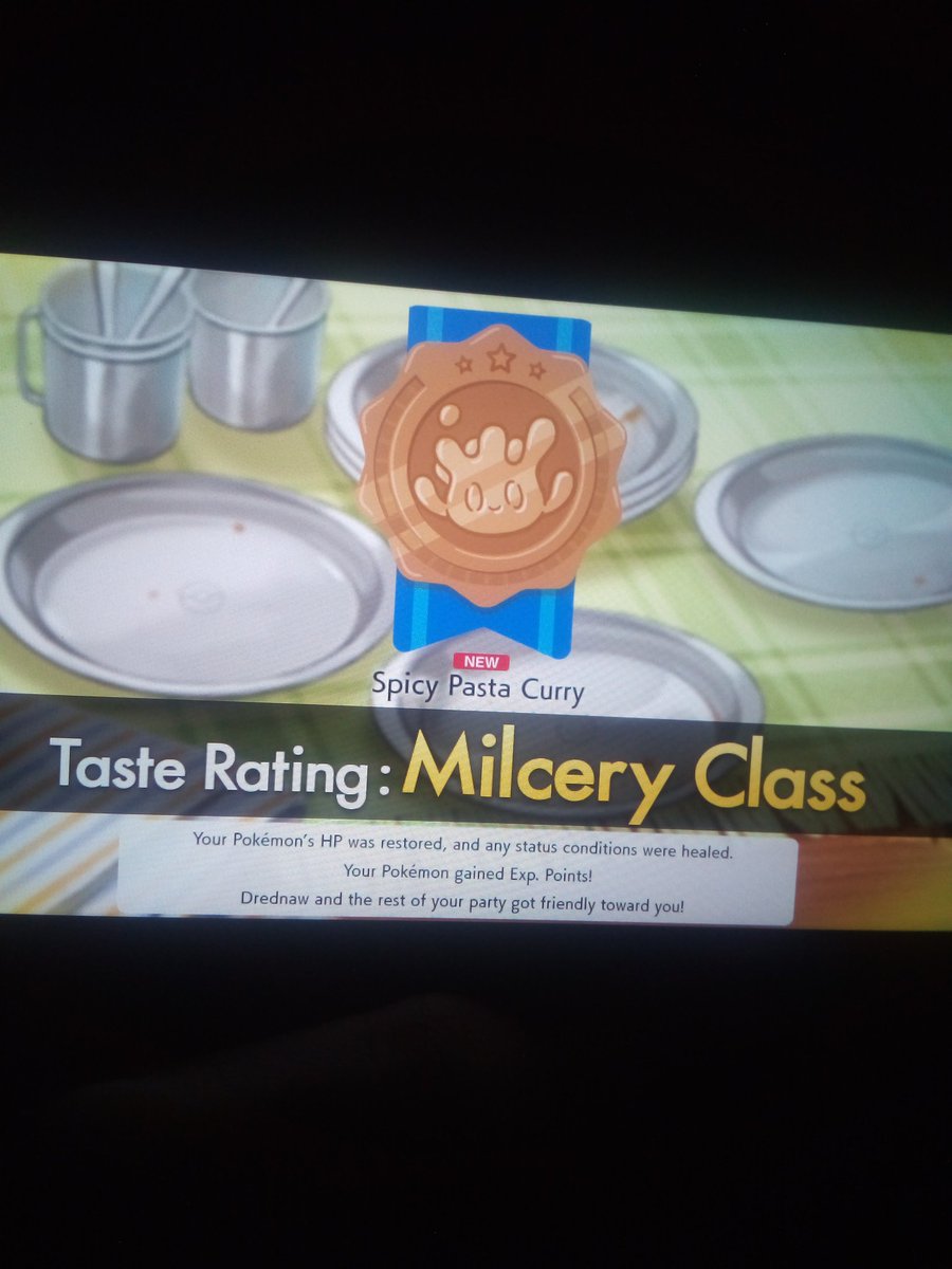 Played with Susan's and Molly's Pokémon at their camp and got Milcery class rating for my curry this time