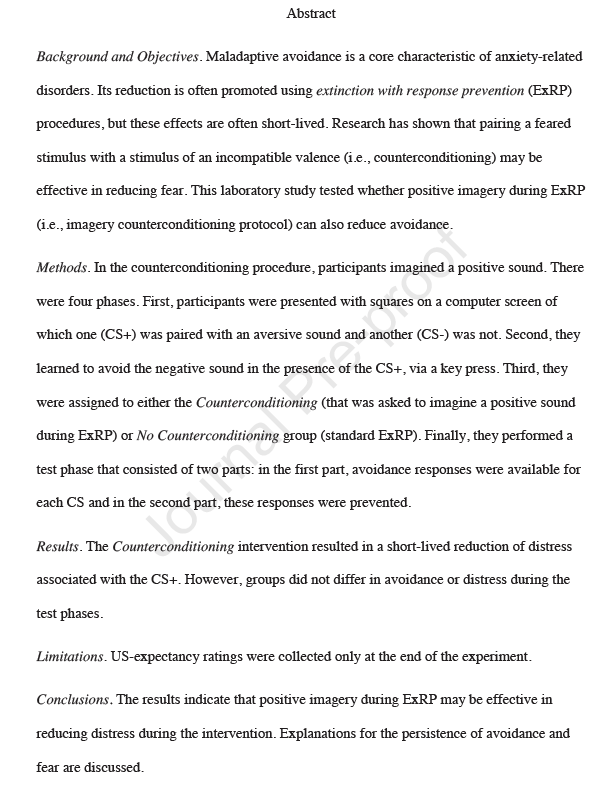 AngelosVanKr's tweet photo. The paper of our talented master student Laura Hendrikx, is now published in JBTEP. Title: "Enhancing #extinction with response prevention via imagery-based #counterconditioning: Results on conditioned #avoidance and #distress"
https://t.co/Sf5a9SmKAq https://t.co/6xTrl9Vabo