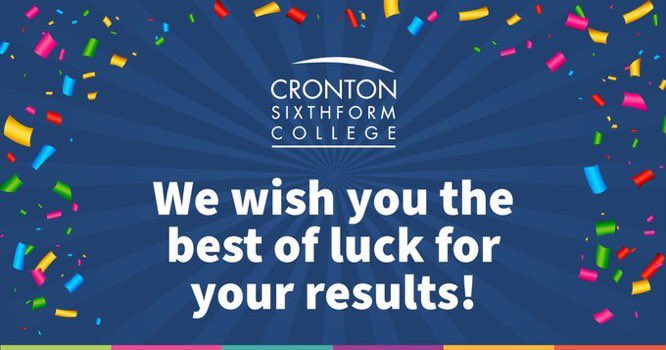 CompCronRiv's tweet image. Good luck to everyone picking up their results today! #ResultsDay #resultsday2020
