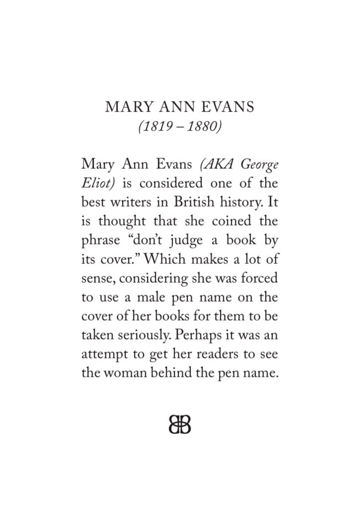 So I decided to take a look at the contents of the Women's Prize's Reclaim Her Name eBooks - and it just seems to get worse. Here's George Eliot's introduction, which once again relies on the unnuanced idea that "she was forced to use a male pen name."[THREAD]