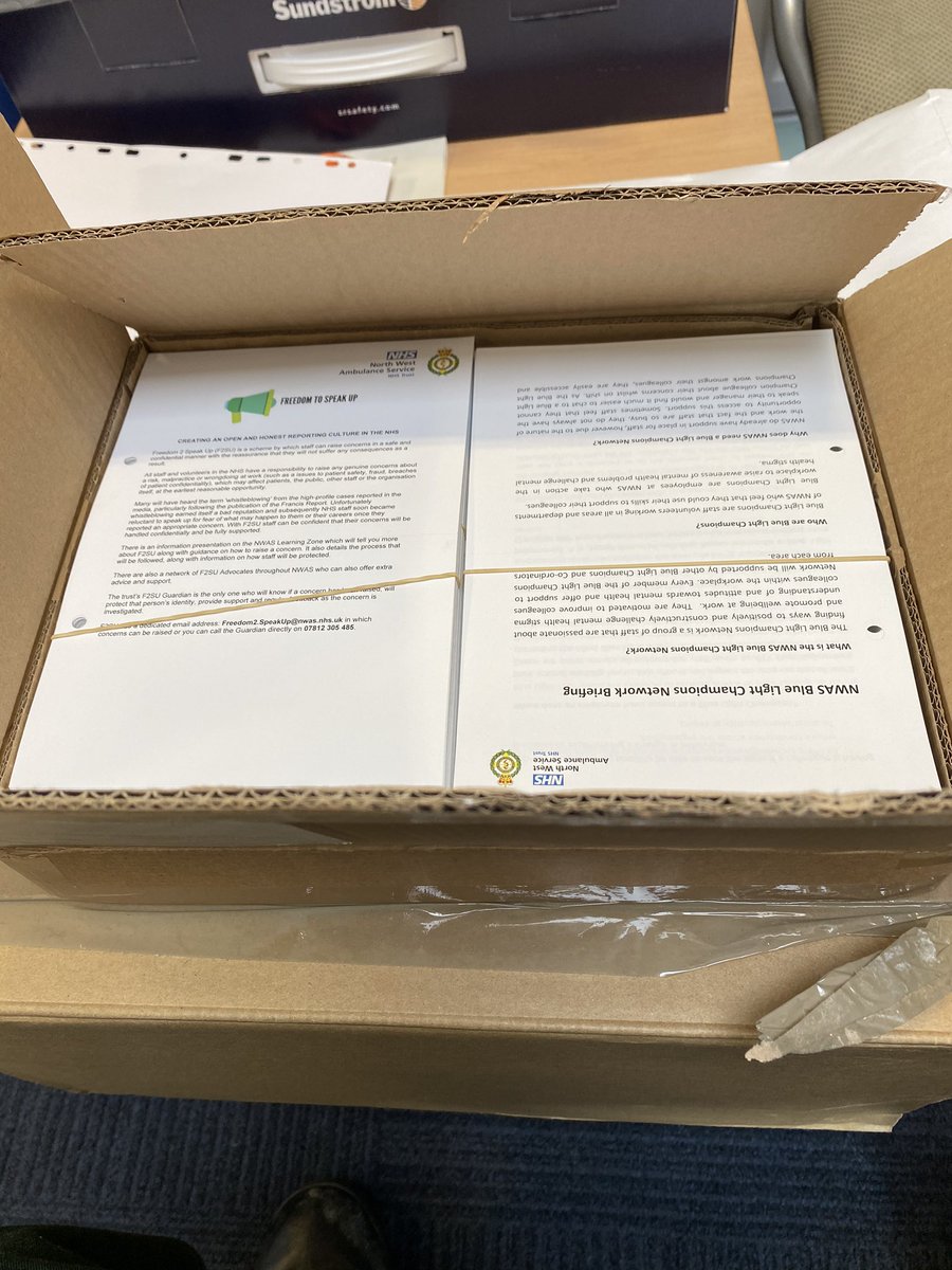The Blue Light Champion folders have finally arrived!! Now to find a few spare days to put them altogether!!😁👌🏻<a href="/NWAmbulance/">North West Ambulance Service</a> <a href="/NWAmb_Wellbeing/">NWAS Wellbeing</a>