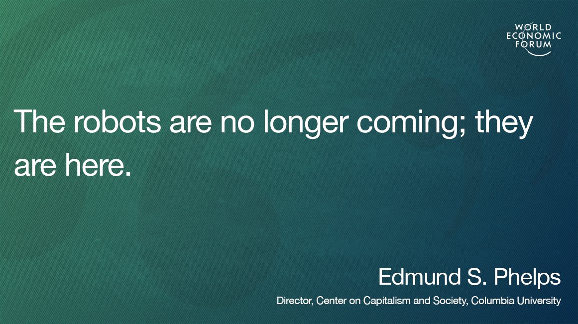wef's tweet photo. Automation and the questions we should be asking, according to a Nobel Laureate https://t.co/VvPOwJvv4J @EdmundPhelps #automation #robots https://t.co/L1Qyv9YOc6