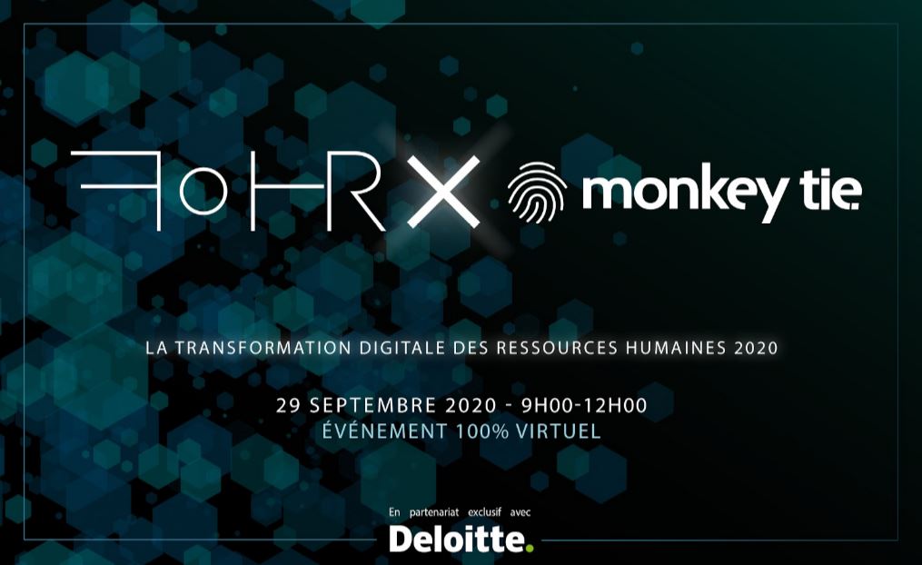Monkey_tie's tweet photo. Rendez-vous le 29 septembre 2020 de 9h00 à 12h00 !
Inscription 👉 https://t.co/CXWfxc6j9s
La matinale 100% digitale @Future_of_HR  se tiendra dans 1 mois et @Monkey_tie sera présent ! https://t.co/js66zU8P0y